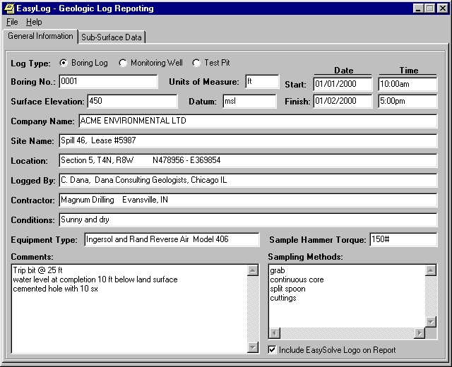 Borehole Log Software