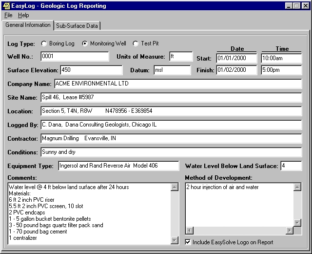 Borehole Log Software