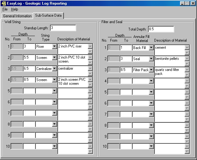 Borehole Log Software