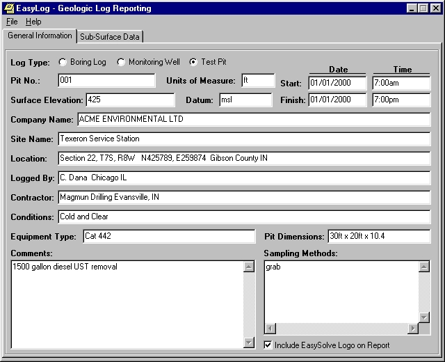 Borehole Log Software